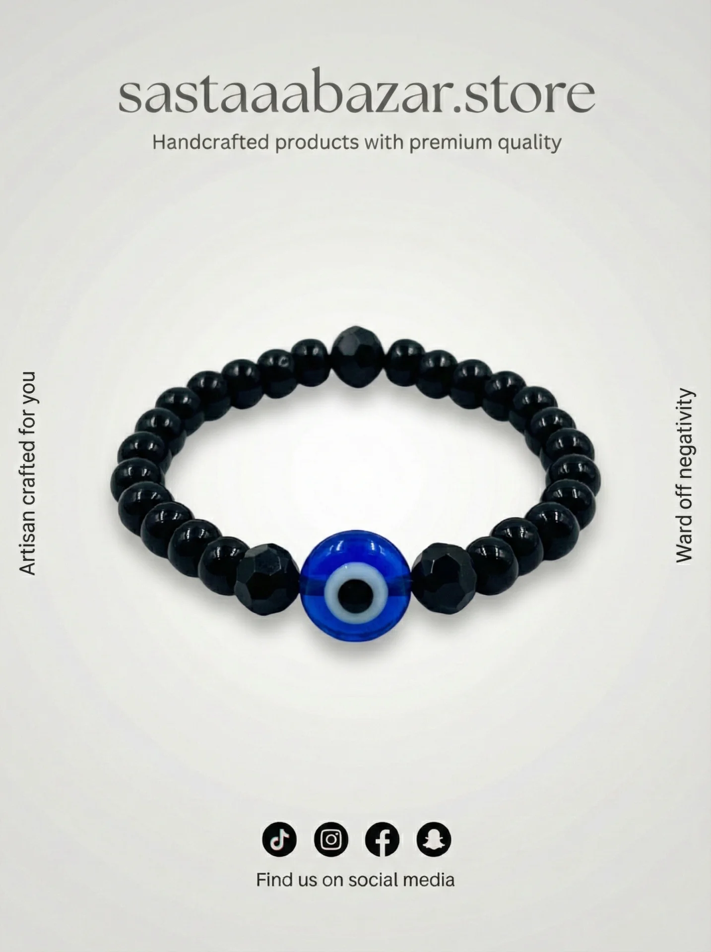 Black Onyx Evil Eye Bracelet